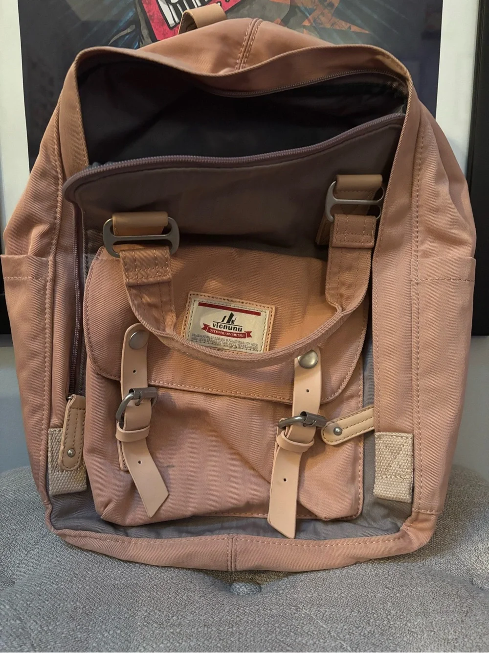 Pink Canvas Utility Backpack